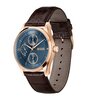 Horloge BOSS BLACK PRINCIPLE MASTER Heren 1514273 Analoog Behuizing MINERAAL Blauw Bracelette Leer Bruin Etanchéiteiten 5BAR