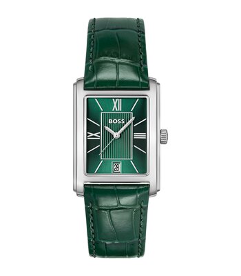 Horloge BOSS BLACK PRINCIPLE DRESS Heren 1514278 Analoog Behuizing MINERAAL Groen Bracelette Leer Groen Etanchéiteiten 3BAR