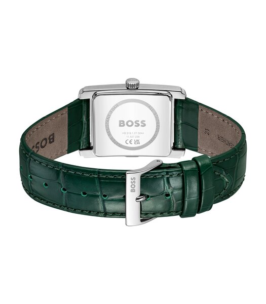 Horloge BOSS BLACK PRINCIPES KLEDING Heren 1514278 Analoog Behuizing MINERAAL Groen Armband Leer Groen Waterdichtheid 3BAR