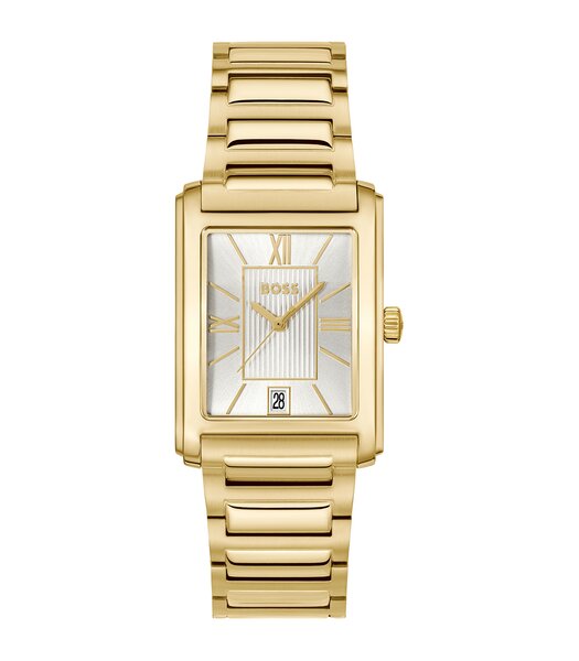 Horloge BOSS BLACK PRINCIPLE DRESS Heren 1514280 Analoog Behuizing MINERAAL Zilverkleurig Bracelette Staal Geelgoudkleurig Etanchéiteiten 3BAR