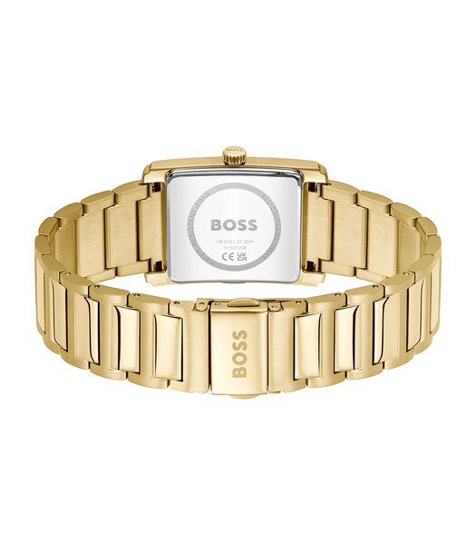 Horloge BOSS BLACK PRINCIPLE DRESS Heren 1514280 Analoog Behuizing MINERAAL Zilverkleurig Bracelette Staal Geelgoudkleurig Etanchéiteiten 3BAR