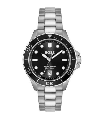 Horloge BOSS BLACK TROPER SPORT Heren 1514295 Analoog Behuizing MINERAAL Zwart Bracelette Roestvrij staal Staal Etanchéiteiten 5BAR