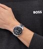 Horloge BOSS BLACK TROPER SPORT Heren 1514295 Analoog Behuizing MINERAAL Zwart Bracelette Roestvrij staal Staal Etanchéiteiten 5BAR