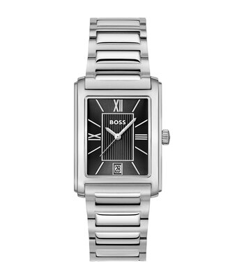 Horloge BOSS BLACK PRINCIPLE DRESS Heren 1514297 Analoog Behuizing MINERAAL Zwart Bracelette Roestvrij staal Staal Etanchéiteiten 3BAR