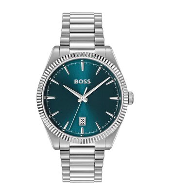 Horloge BOSS BLACK CHESWICK Heren 1514309 Analoog Behuizing MINERAAL Blauw Bracelette Roestvrij staal Staal Etanchéiteiten 5BAR