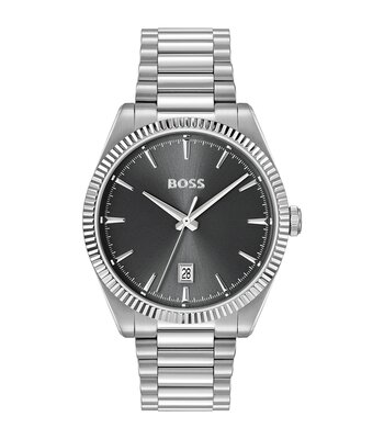 Horloge BOSS BLACK CHESWICK Heren 1514310 Analoog Behuizing MINERAAL Grijs Bracelette Roestvrij staal Staal Etanchéiteiten 5BAR