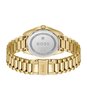 Horloge BOSS BLACK CHESWICK Heren 1514312 Analoog Behuizing MINERAAL Zwart Bracelette Staal Geelgoudkleurig Etanchéiteiten 5BAR
