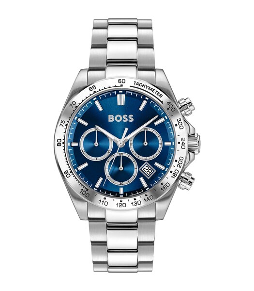 Horloge BOSS BLACK HERO 2.0 Heren 1514315 Analoog Behuizing MINERAAL Blauw Bracelette Roestvrij staal Staal Etanchéiteiten 5BAR