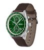 Horloge BOSS BLACK GRAND PRIX VITESSE Heren 1514342 Analoog Behuizing Mineraal Groen Bracelette Leer Bruin Etanchéiteiten 5 ATM