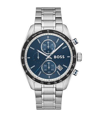 Montre BOSS BLACK GRAND PRIX VITESSE Homme 1514344 Analogique Cadran Minéral Bleu Bracelet Acier inoxydable Acier Etanchéité 5 ATM