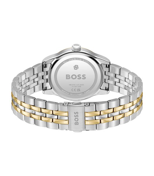 Horloge BOSS BLACK LANGFORD Heren 1514358 Analoog Behuizing Mineraal Beige Bracelette Roestvrij staal Staal Etanchéiteiten 3 ATM