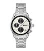 Horloge BOSS BLACK GRAND PRIX TOURING Heren 1514362 Analoog Behuizing Mineraal Zilverkleurig Bracelette Roestvrij staal Staal Etanchéiteiten 5 ATM