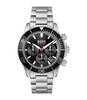 Horloge BOSS BLACK SEALINER Heren 1514366 Analoog Behuizing Mineraal Zwart Bracelette Roestvrij staal Staal Etanchéiteiten 10 ATM