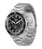 Horloge BOSS BLACK SEALINER Heren 1514366 Analoog Behuizing Mineraal Zwart Bracelette Roestvrij staal Staal Etanchéiteiten 10 ATM