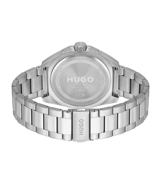 Montre HUGO VISIT Homme 1530305 Analogique Cadran Minéral Noir Bracelet Milanais Noir Clip / clasp Etanchéité 5 ATM