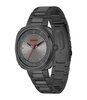 Horloge HUGO SHRILL Heren 1530311 Analoog Behuizing Mineraal Zwart Bracelette Milanees Zwart Clip / clasp Etanchéiteiten 5 ATM