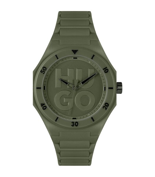 Horloge HUGO GRAIL Heren 1530327 Analoog Behuizing Mineraal Zwart Bracelette Milanees Zwart Clip / clasp Etanchéiteiten 5 ATM
