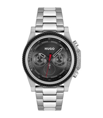Horloge HUGO BRAVE Heren 1530347 Analoog Behuizing MINERAAL Zwart Bracelette Roestvrij staal Staal Clip / clasp Etanchéiteiten 5BAR
