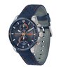 Horloge HUGO FAST Heren 1530371 Analoog Behuizing MINERAAL Blauw Bracelette Leer Blauw Etanchéiteiten 5BAR