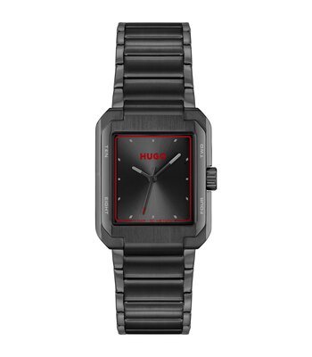 Horloge HUGO THRIVE ANALOG Heren 1530383 Analoog Behuizing MINERAAL Zwart Bracelette Staal Zwart Etanchéiteiten 5BAR