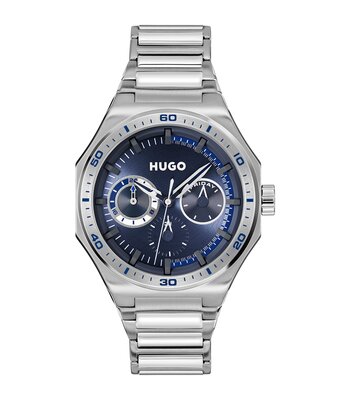 Horloge HUGO GRAIL SPORT Heren 1530400 Analoog Behuizing MINERAAL Blauw Bracelette Roestvrij staal Staal Etanchéiteiten 5BAR