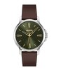 Horloge HUGO SMOOTH Heren 1530418 Analoog Behuizing MINERAAL Groen Bracelette Leer Bruin Etanchéiteiten 3BAR