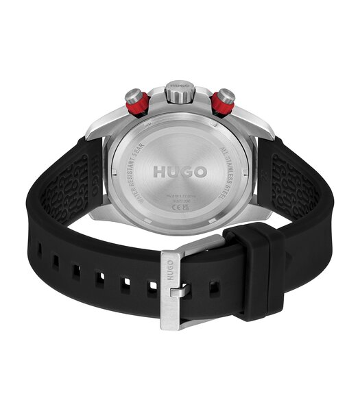 Horloge HUGO DIVE Heren 1530427 Analoog Behuizing MINERAAL Zwart Bracelette Silicone Zwart Etanchéiteiten 5BAR