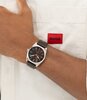 Horloge HUGO ARK Heren 1530437 Analoog Behuizing MINERAAL Zwart Bracelette Leer Zwart Etanchéiteiten 5BAR