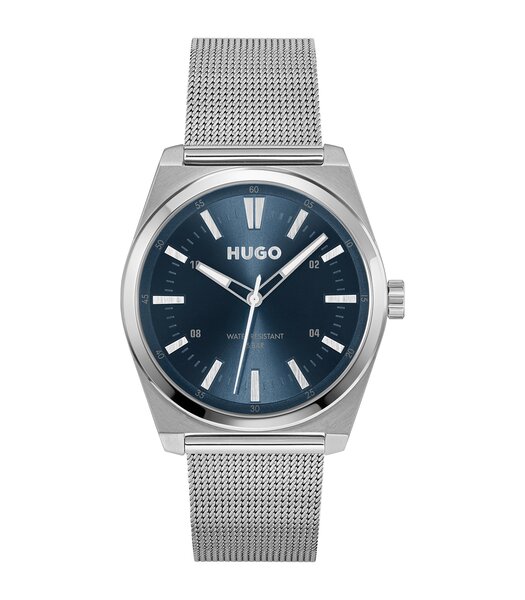Horloge HUGO ARK Heren 1530439 Analoog Behuizing MINERAAL Blauw Bracelette Roestvrij staal Staal Etanchéiteiten 5BAR
