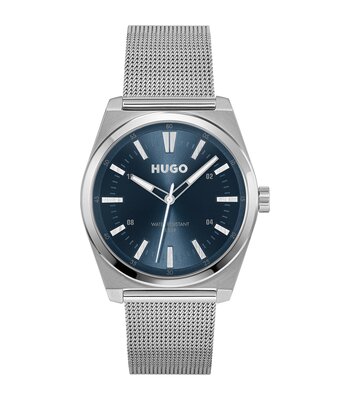 Horloge HUGO ARK Heren 1530439 Analoog Behuizing MINERAAL Blauw Bracelette Roestvrij staal Staal Etanchéiteiten 5BAR