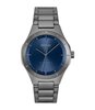 Montre HUGO LIT Homme 1530448 Analogue Cadran MINERAL Bleu Bracelet Acier Gris Etanchéité 5BAR