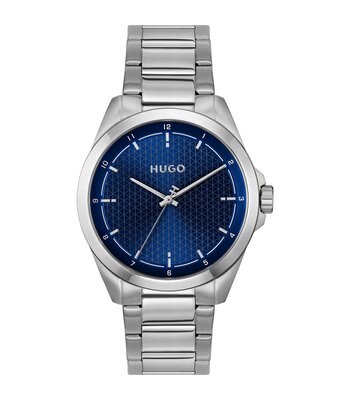 Horloge HUGO SEAM Heren 1530451 Analoog Behuizing MINERAAL Blauw Bracelette Roestvrij staal Staal Etanchéiteiten 3BAR