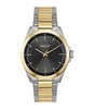 Horloge HUGO SEAM Heren 1530452 Analoog Behuizing MINERAAL Zwart Bracelette Roestvrij staal Staal / geelgoudkleurig Etanchéiteiten 3BAR