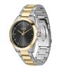 Horloge HUGO SEAM Heren 1530452 Analoog Behuizing MINERAAL Zwart Bracelette Roestvrij staal Staal / geelgoudkleurig Etanchéiteiten 3BAR