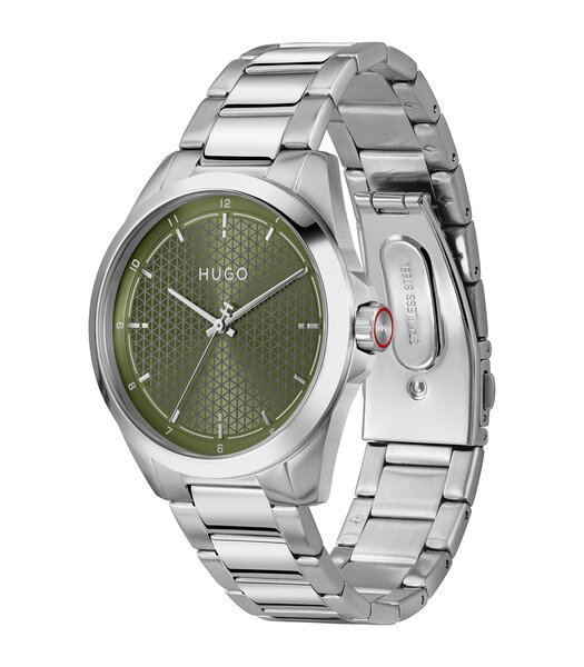 Montre HUGO SEAM Homme 1530453 Analogue Cadran MINERAL Vert Bracelet Acier inoxydable Acier Etanchéité 3BAR