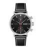 Montre HUGO TAKEOFF Homme 1530465 Analogique Cadran Minéral Noir Bracelet Cuir Noir Etanchéité 5 ATM