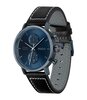 Montre HUGO TAKEOFF Homme 1530466 Analogique Cadran Minéral Bleu Bracelet Cuir Noir Etanchéité 5 ATM