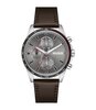 Horloge HUGO DRIFT Heren 1530476 Analoog Behuizing Mineraal Grijs Bracelette Leer Bruin Etanchéiteiten 3 ATM