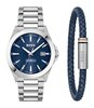 Montre BOSS BLACK GIFTSET STRIKE Homme 1570206 Analogique Cadran Minéral Bleu Bracelet Acier inoxydable Acier Etanchéité 5 ATM