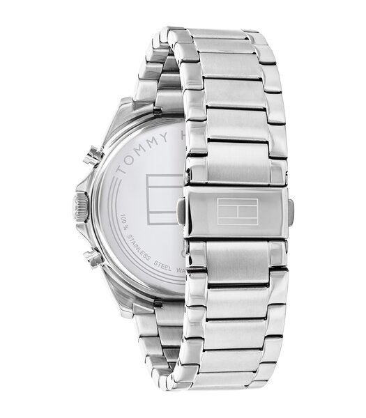 Horloge TOMMY HILFIGER BAKER Heren 1710448 Analoog Behuizing MINERAAL Blauw Bracelette Roestvrij staal Staal BOUCLE DEPLOYANTE Etanchéiteiten 5ATM