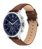 Horloge TOMMY HILFIGER TYSON Heren 1710585 Analoog Behuizing MINERAAL Blauw Bracelette Leer Bruin Etanchéiteiten 5BAR