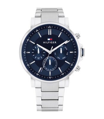 Horloge TOMMY HILFIGER TYSON Heren 1710588 Analoog Behuizing MINERAAL Blauw Bracelette Roestvrij staal Staal Etanchéiteiten 5BAR