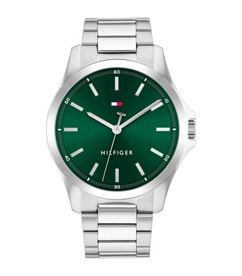 Horloge TOMMY HILFIGER BRUCE (43MM) Heren 1710672 Analoog Behuizing MINERAAL Groen Bracelette Roestvrij staal Staal Etanchéiteiten 3BAR