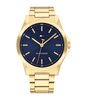 Montre TOMMY HILFIGER BRUCE (43MM) Homme 1710679 Analogue Cadran MINERAL Bleu Bracelet Acier Or jaune Etanchéité 3BAR