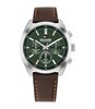 Horloge TOMMY HILFIGER HUDSON Heren 1710719 Analoog Behuizing MINERAAL Groen Bracelette Leer Bruin Etanchéiteiten 5BAR