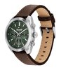 Horloge TOMMY HILFIGER HUDSON Heren 1710719 Analoog Behuizing MINERAAL Groen Bracelette Leer Bruin Etanchéiteiten 5BAR