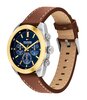 Horloge TOMMY HILFIGER HUDSON Heren 1710720 Analoog Behuizing MINERAAL Blauw Armband Leer Bruin Waterdichtheid 5BAR