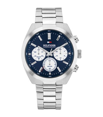 Horloge TOMMY HILFIGER HUDSON Heren 1710722 Analoog Behuizing MINERAAL Blauw Bracelette Roestvrij staal Staal Etanchéiteiten 5BAR