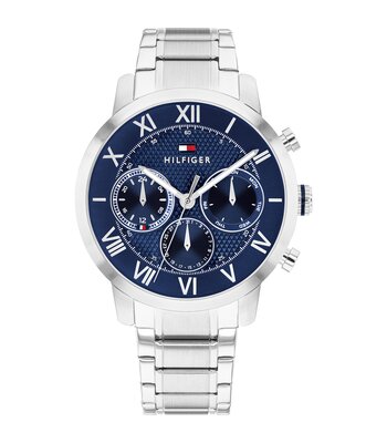 Horloge TOMMY HILFIGER TH-OXFORD Heren 1710728 Analoog Behuizing MINERAAL Blauw Bracelette Roestvrij staal Staal Etanchéiteiten 5BAR