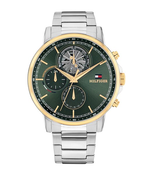 Horloge TOMMY HILFIGER STEWART Heren 1710735 Analoog Behuizing MINERAAL Groen Bracelette Roestvrij staal Staal Etanchéiteiten 5BAR